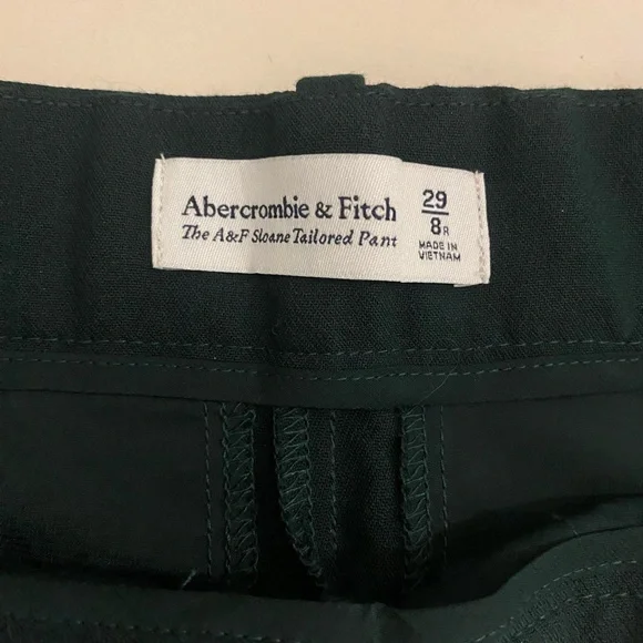 NWT Abercrombie & Fitch Sloane Tailored Pant Wide Leg Kelly Green - Picture 5 of 8